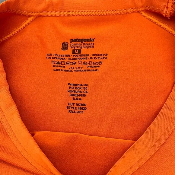 Patagonia  Orange Performance Top - Picture 3 of 6
